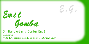 emil gomba business card